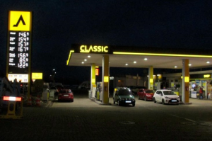 Außenansicht der Classic-Tankstelle Bad Wildungen